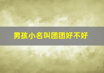 男孩小名叫团团好不好