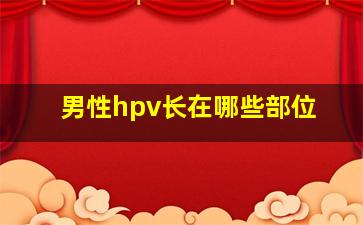 男性hpv长在哪些部位