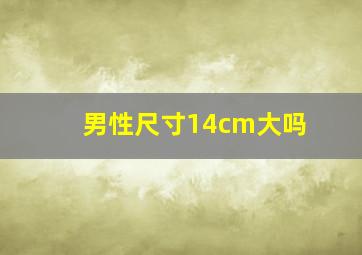 男性尺寸14cm大吗