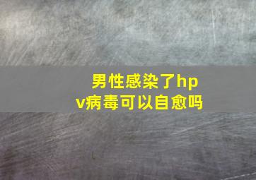 男性感染了hpv病毒可以自愈吗