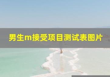 男生m接受项目测试表图片