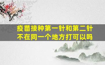 疫苗接种第一针和第二针不在同一个地方打可以吗