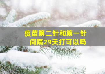 疫苗第二针和第一针间隔29天打可以吗