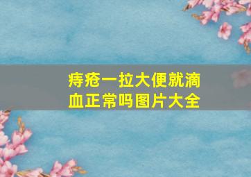 痔疮一拉大便就滴血正常吗图片大全