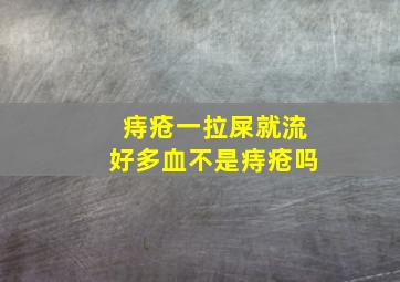 痔疮一拉屎就流好多血不是痔疮吗