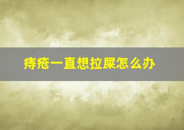 痔疮一直想拉屎怎么办