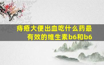 痔疮大便出血吃什么药最有效的维生素b6和b6