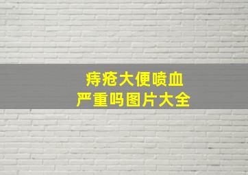 痔疮大便喷血严重吗图片大全