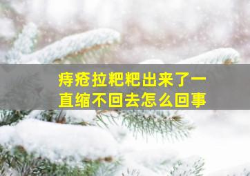 痔疮拉粑粑出来了一直缩不回去怎么回事