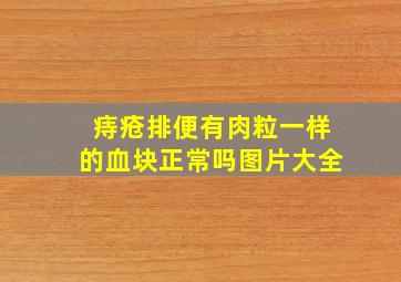 痔疮排便有肉粒一样的血块正常吗图片大全