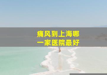 痛风到上海哪一家医院最好