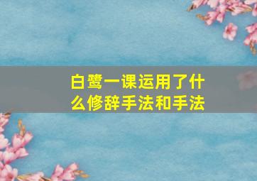 白鹭一课运用了什么修辞手法和手法