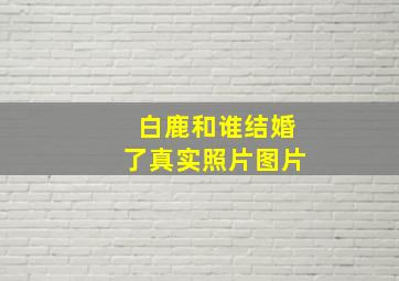 白鹿和谁结婚了真实照片图片