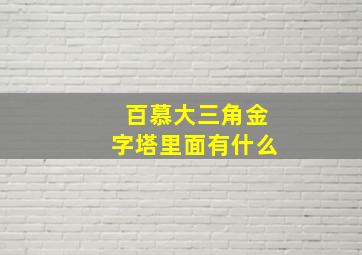 百慕大三角金字塔里面有什么