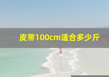 皮带100cm适合多少斤