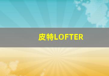 皮特LOFTER