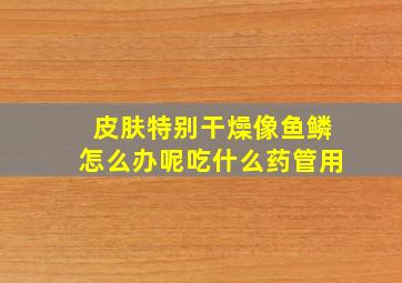 皮肤特别干燥像鱼鳞怎么办呢吃什么药管用