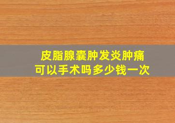 皮脂腺囊肿发炎肿痛可以手术吗多少钱一次