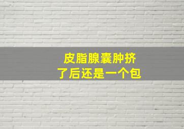 皮脂腺囊肿挤了后还是一个包