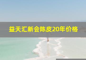 益天汇新会陈皮20年价格