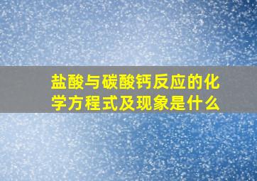 盐酸与碳酸钙反应的化学方程式及现象是什么