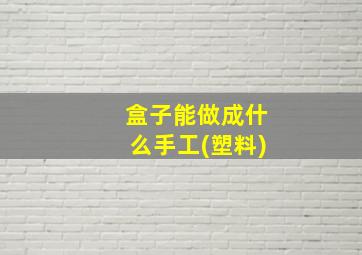 盒子能做成什么手工(塑料)