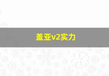 盖亚v2实力