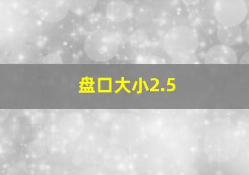 盘口大小2.5