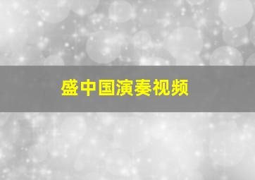 盛中国演奏视频