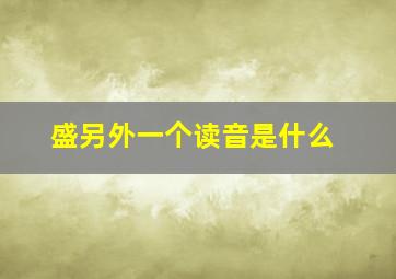 盛另外一个读音是什么