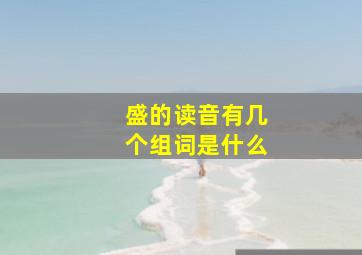 盛的读音有几个组词是什么