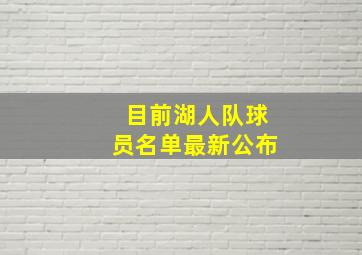 目前湖人队球员名单最新公布