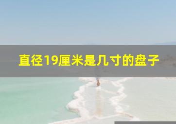 直径19厘米是几寸的盘子