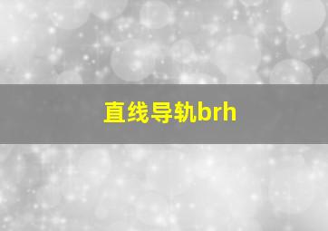 直线导轨brh