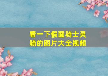 看一下假面骑士灵骑的图片大全视频