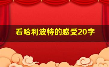 看哈利波特的感受20字