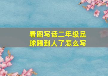 看图写话二年级足球踢到人了怎么写