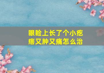 眼睑上长了个小疙瘩又肿又痛怎么治