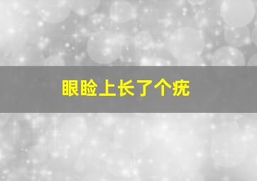 眼睑上长了个疣