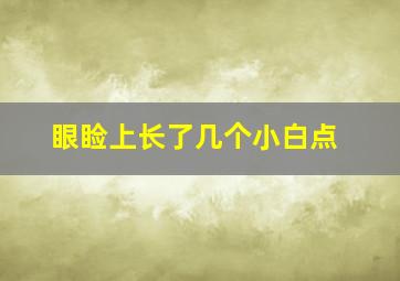 眼睑上长了几个小白点