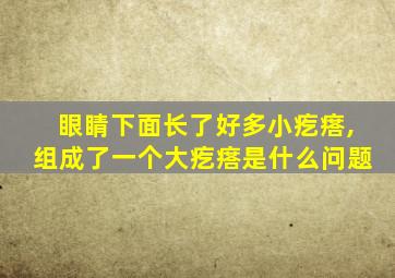 眼睛下面长了好多小疙瘩,组成了一个大疙瘩是什么问题