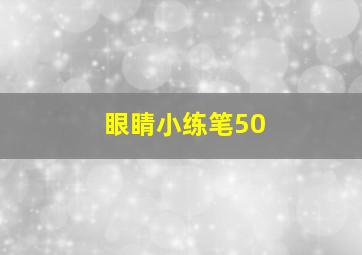 眼睛小练笔50