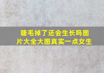 睫毛掉了还会生长吗图片大全大图真实一点女生