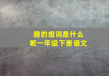 瞪的组词是什么呢一年级下册语文