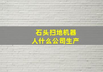 石头扫地机器人什么公司生产