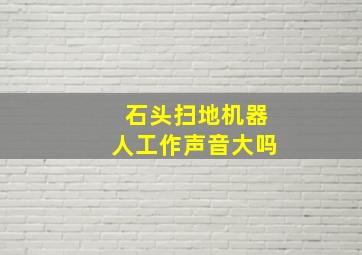 石头扫地机器人工作声音大吗