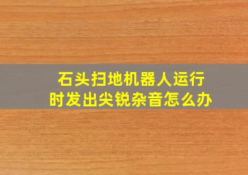 石头扫地机器人运行时发出尖锐杂音怎么办