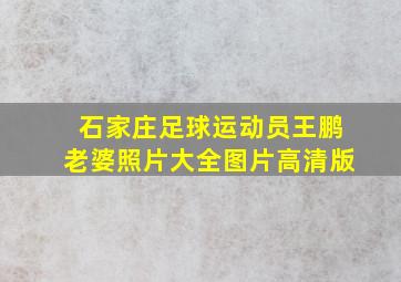 石家庄足球运动员王鹏老婆照片大全图片高清版