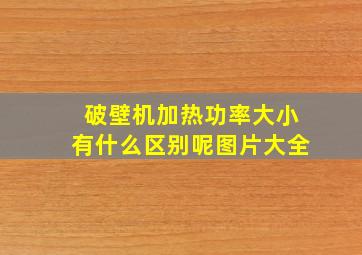 破壁机加热功率大小有什么区别呢图片大全