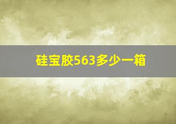 硅宝胶563多少一箱